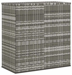 szürke polyrattan kerti párnatartó doboz 100 x 49 x 103,5 cm