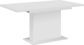 Kihúzható étkezőasztal, fehér, 160-200x90 cm, BOBA