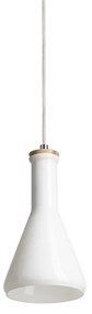 RENDL R12663 PULIRE függő lámpatest, üveg opál üveg/fa/króm