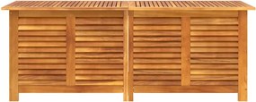 vidaXL tömör akácfa kerti tárolóláda zsaluval 150 x 50 x 56 cm