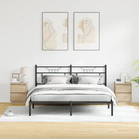 Éjjeli Szekrények LED Fényekkel 2 db Sonoma Tölgy 39x34.5x50 cm