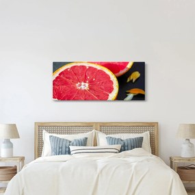 Szeletelt grapefruit képe (120x50 cm)