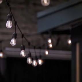 LED kültéri dekorációs füzér 10xE27/1W/230V 10,94 m IP44 fekete
