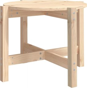 vidaXL tömör fenyőfa dohányzóasztal Ø 62,5 x 45 cm
