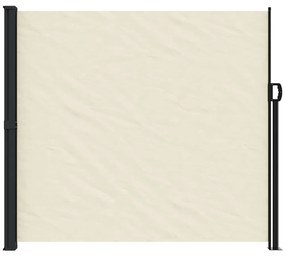 krémszínű behúzható oldalsó napellenző 180 x 500 cm