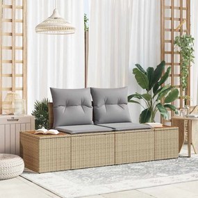 Kerti kanapé Bézs 184 x 62 x 85cm polirattan