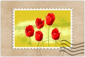 Poszterek 60x40 Pipacsok mézszínű háttérrel