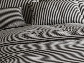 Krepp ágynemű ARLENA BLEND fekete szállodai zsebbel Ágyneműhuzat mérete: 70 x 90 cm | 140 x 200 cm