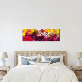 Absztrakció kép - festmény (órával) (90x30 cm)