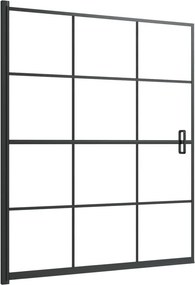 vidaXL fekete ESG zuhanykabin 116 x 140 cm