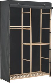 vidaXL 3-szintes szürke szövet ruhásszekrény 110 x 40 x 170 cm