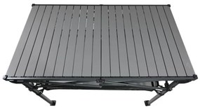 Antracit színű összecsukható kempingasztal 118x70 cm