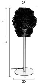 Lena fekete asztali lámpa - White Label