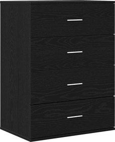 vidaXL Széf fiókkal Fekete tölgy 60 x 39 x 80 cm Faanyag