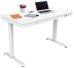 VELSEN íróasztal elektromos magasságállítással, vezérlőpanellel 120x60 cm fehér