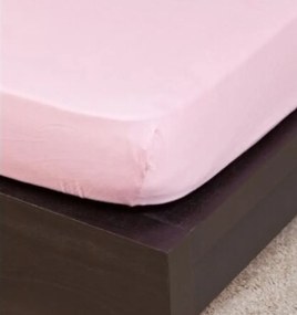 Rózsaszín ovis méretű gumis pamut lepedő