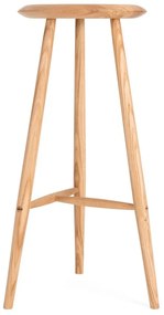 Natúr színű tölgyfa bárszék (ülésmagasság 75 cm) Blanc – Gazzda