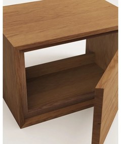 Sötétbarna teakfa fali mosdó alatti szekrény 60x40 cm Kenta – Kave Home