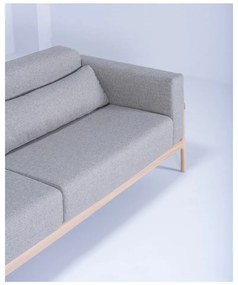 Fawn Plus szürke kanapé tölgyfából, 240 cm - Gazzda