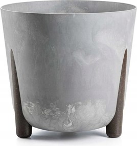 Nagy kerek kaspó Beton Utánzat Szürke lábakon nappaliba 34xh32cm