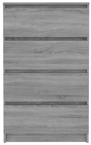 szürke sonoma színű szerelt fa tálalószekrény 60 x 35 x 98,5 cm