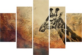 Kép - Zsiráf, festmény (150x105 cm)