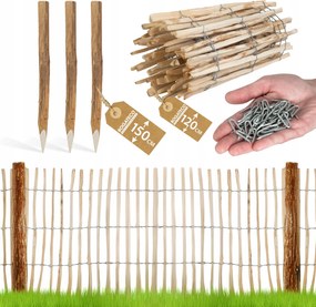 Kerítésrúd 120 x 500CM+ Oszlopok 150CM Szünet 4-5CM