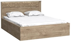 Franciaágy 160 cm Nature 17 (LED világítással) (ribbeck tölgy). 1057921