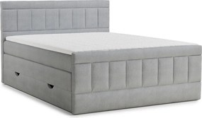 Szürke ágyneműtartós boxspring ágy 160x200 cm Caya – Maison de Rêve