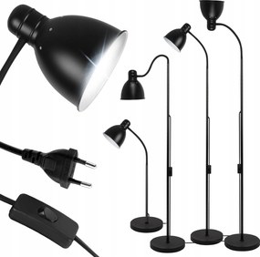 LED-es állólámpa E27 modern fekete Állítható nappali Loft