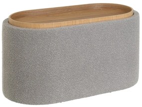 Világosszürke buklé puff – Casa Selección