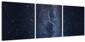 Egy csillagos ég képe (órával) (90x30 cm)