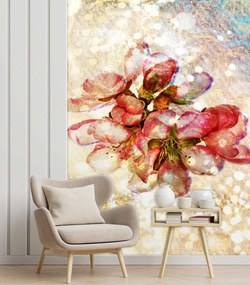 Gario Fotótapéta Vörös cseresznyevirágok Anyag: Vlies, Méret: 150 x 210 cm
