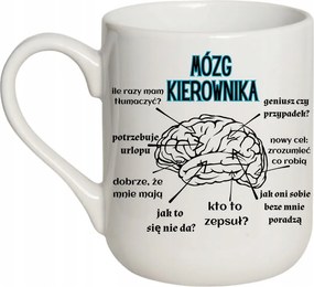 Bögre "Menedzser agy" Ajándék a munkához 330 fehér