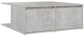 betonszürke szerelt fa dohányzóasztal 80 x 80 x 31 cm