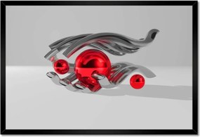 Poszterek keretben 60x40 Piros gömbök a kézben