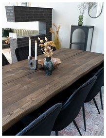 Fekete fém tálalószekrény 50x110 cm Adelaide – House Nordic