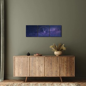 Galaxis kép (órával) (90x30 cm)