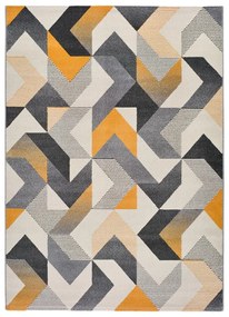 Gladys Abstract narancssárga-szürke szőnyeg, 140 x 200 cm - Universal