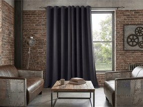 Függöny OXFORD LIGHT 140x250 cm, sötétszürke Felfüggesztés: Hullámos sínszalag
