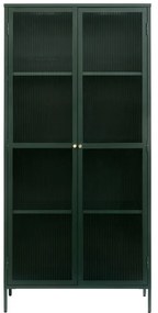 Sötétzöld fém tálalószekrény 90x190 cm Bronco – Unique Furniture