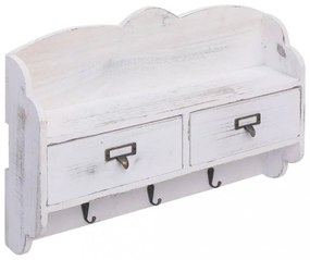 fehér fa fali fogas 50 x 10 x 34 cm