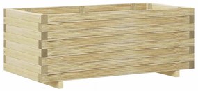 téglalap alakú fa magaságyás 100 x 50 x 40 cm