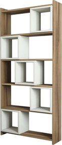 Box könyvespolc, dió-krém, 80 cm