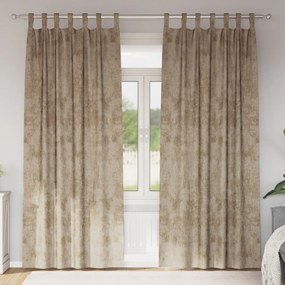 bársony függöny 2 db hurokkal Champagne 225x140 cm