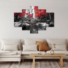 Kép - Vízesések az őszi tájban (150x105 cm)