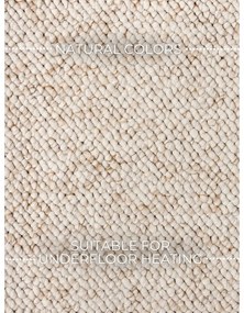 Krémszínű mosható futószőnyeg 80x240 cm Rocco Cream – Elle Decoration