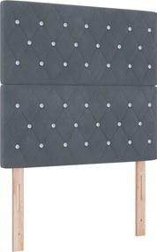 vidaXL Fejtámla Sötétszürke 90 cm Bársony