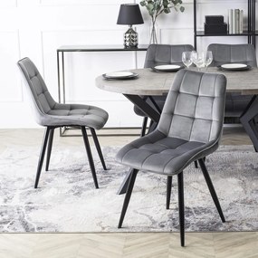 Krzesło RIO Szare Welurowe