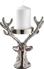 OH MY DEER gyertyartó szarvas 11 cm, ezüst